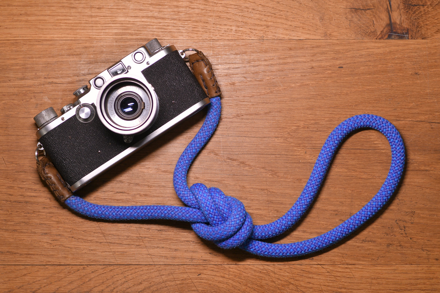 Climbing Rope Camera Strap - Blue