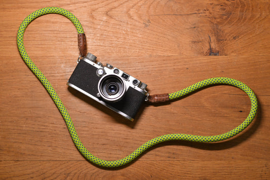 Climbing Rope Camera Strap - Bright Green