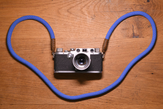 Climbing Rope Camera Strap - Blue