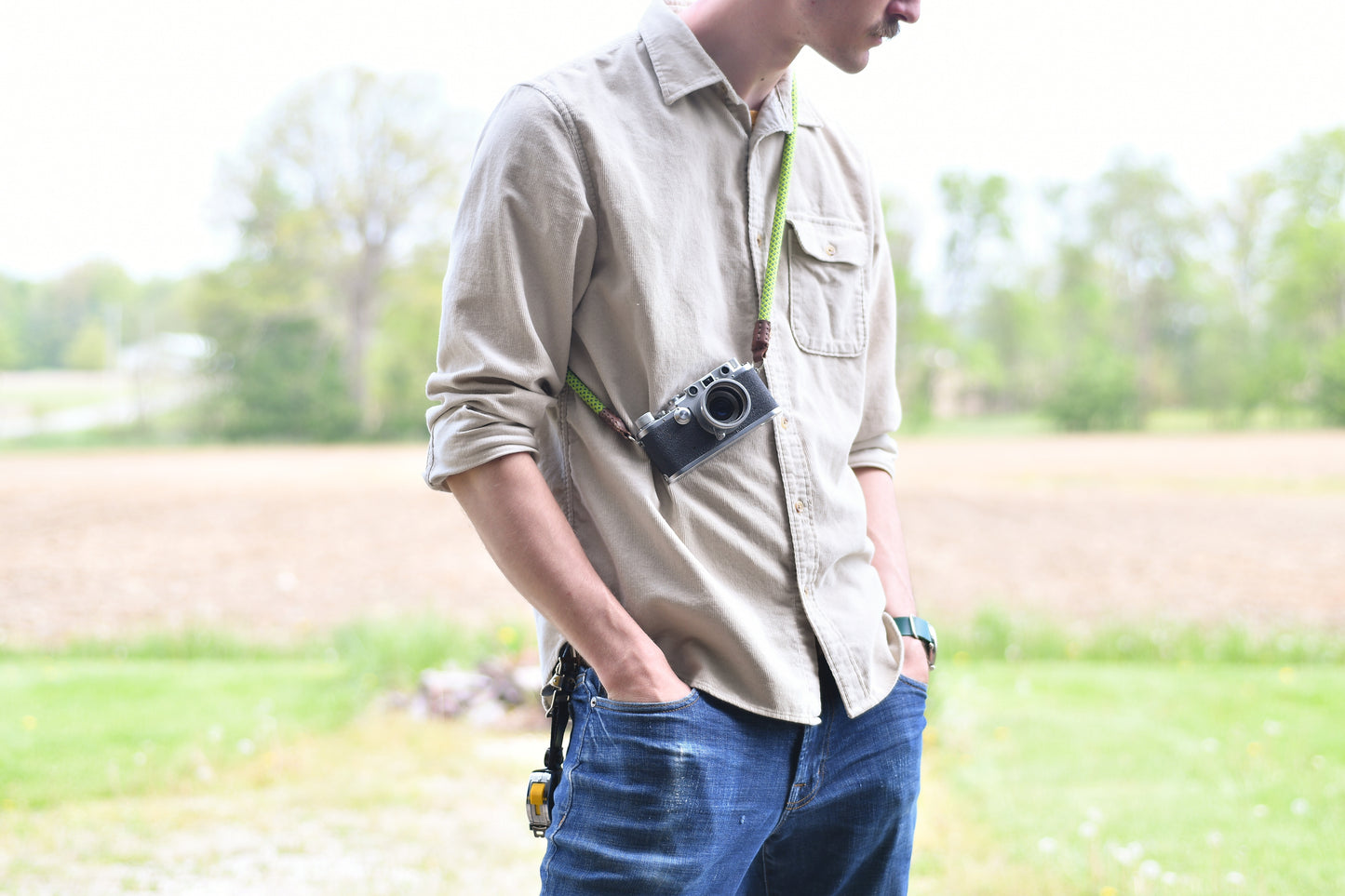 Climbing Rope Camera Strap - Bright Green