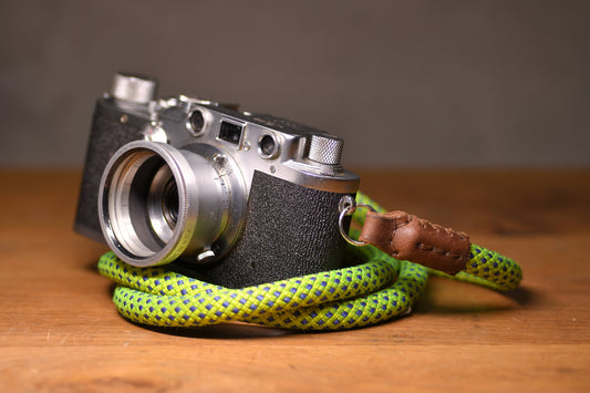 Climbing Rope Camera Strap - Bright Green