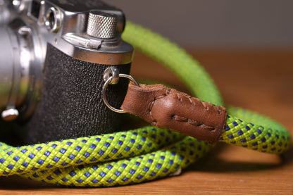 Climbing Rope Camera Strap - Bright Green