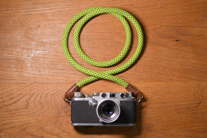 Climbing Rope Camera Strap - Bright Green