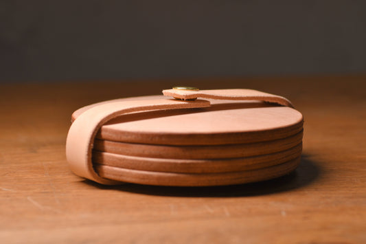 Leather Coaster - Natural